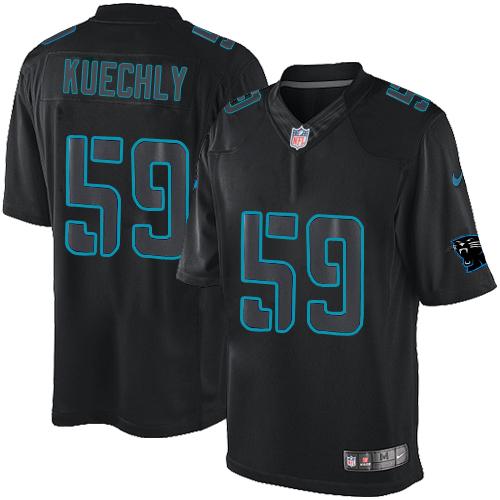 Panthers #59 Luke Kuechly Black Stitched Impact Limited Nike Jersey - Zenithce