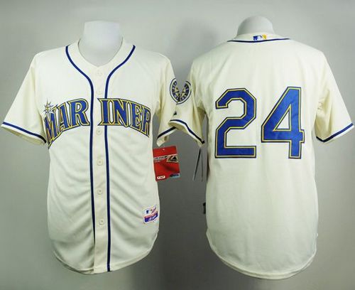 Mariners #24 Ken Griffey Cream Alternate Cool Base Stitched Jersey - Zenithce