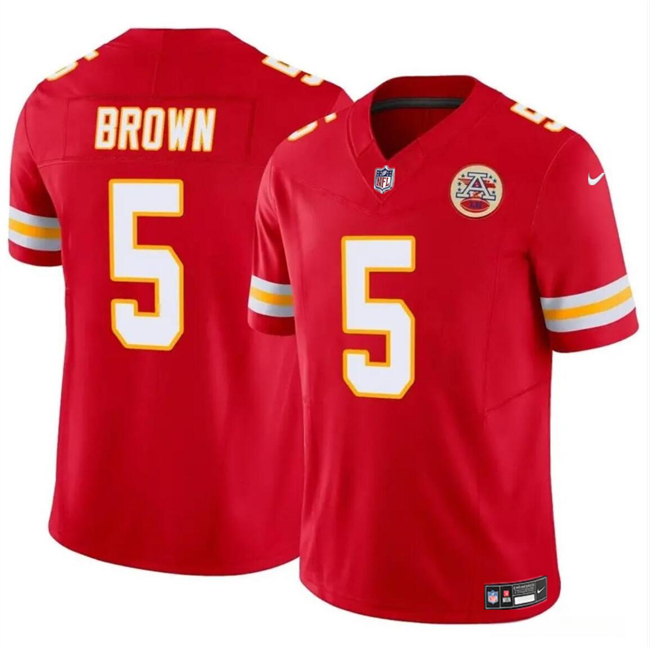 Kansas City Chiefs #5 Hollywood Brown Red 2023 F.U.S.E Vapor Untouchable Limited Stitched Jersey - Zenithce