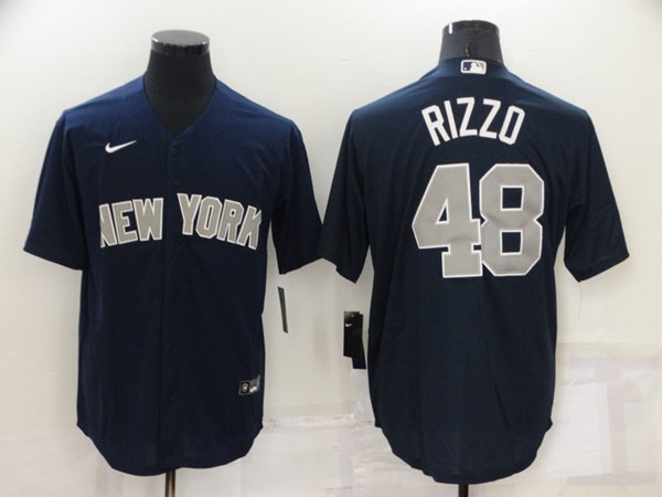 New York Yankees #48 Anthony Rizzo Navy Cool Base Stitched Jersey - Zenithce