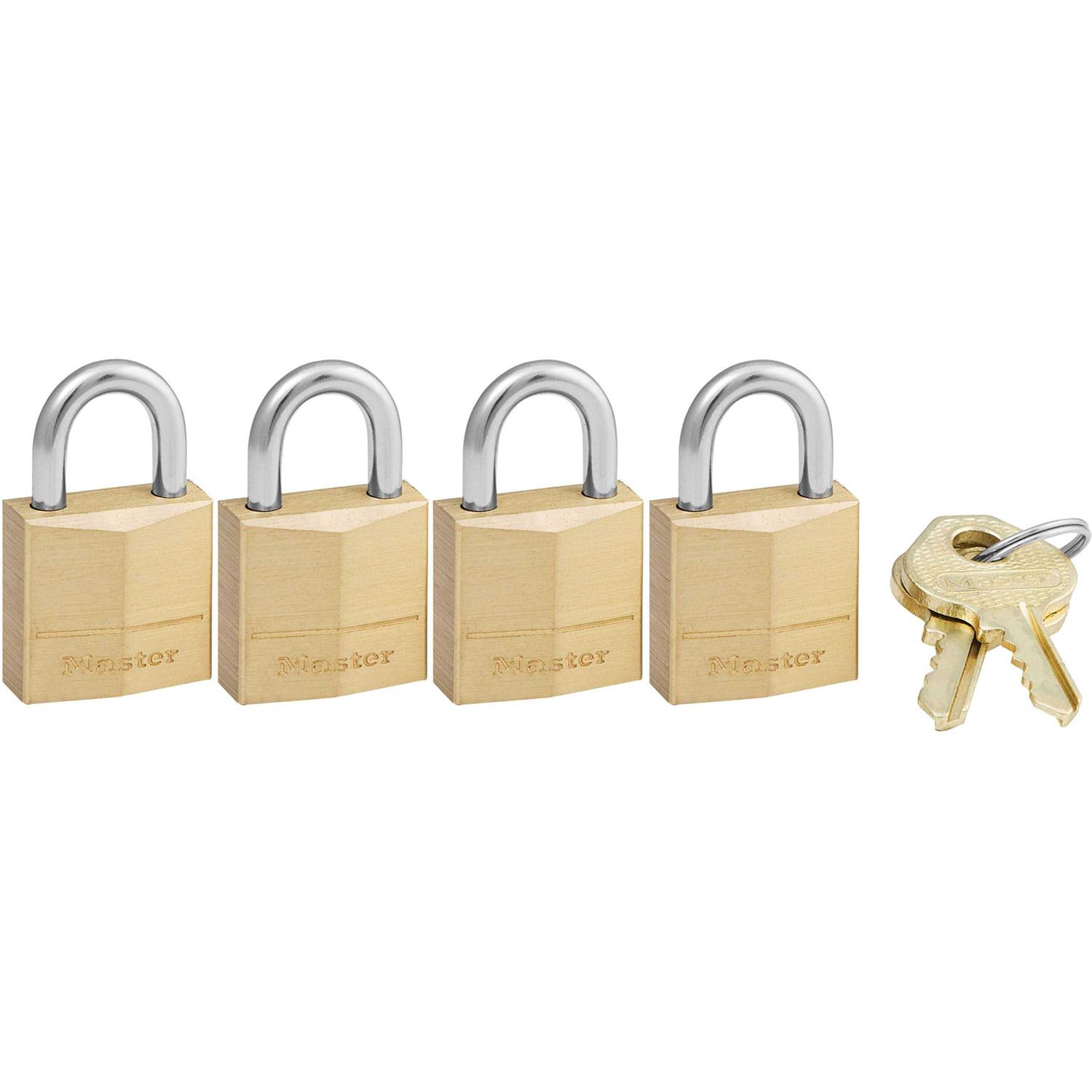 Master Lock 1177 Combination Padlock, Bottom, 4 Dial, Brass - Zenithce
