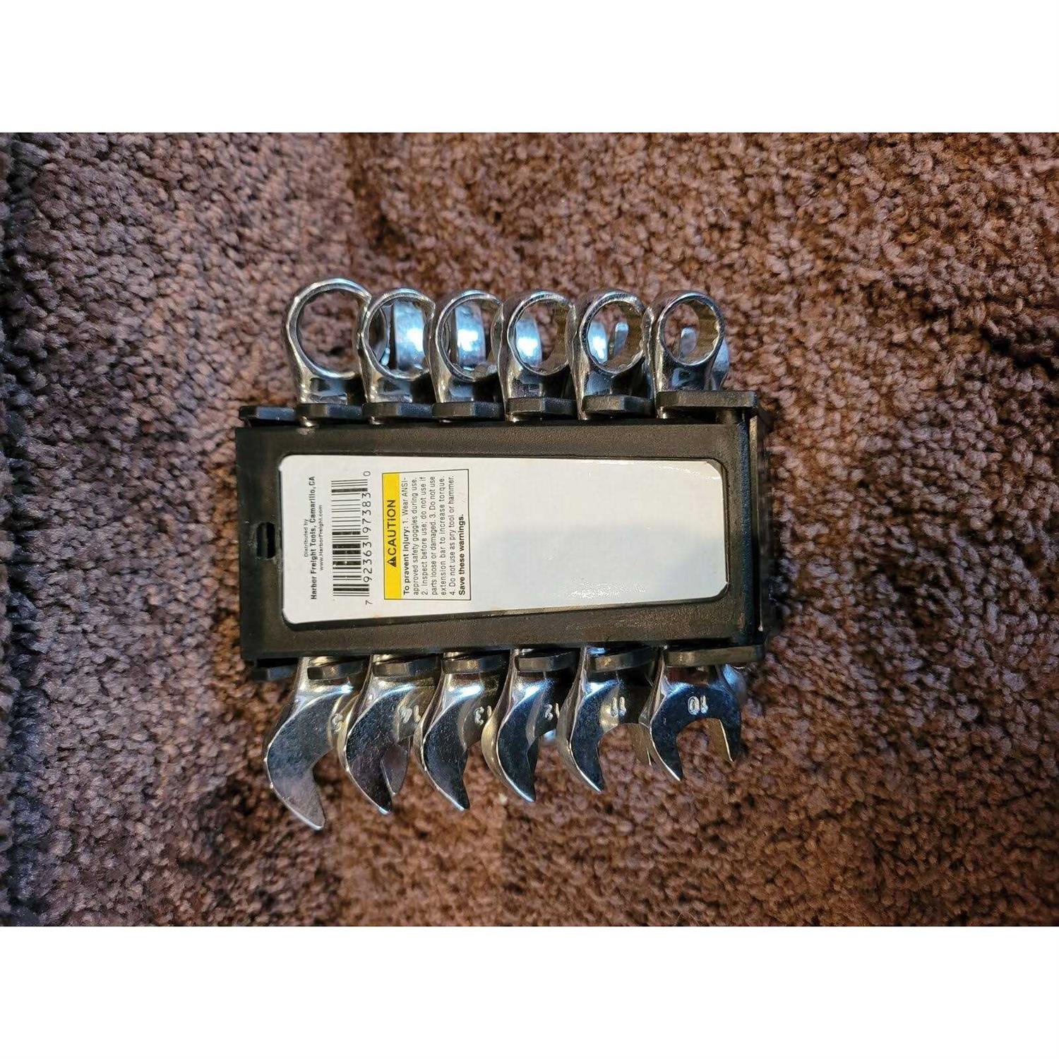 Pittsburgh Stubby Metric Ratcheting Combination Wrench Set 93922 - Zenithce
