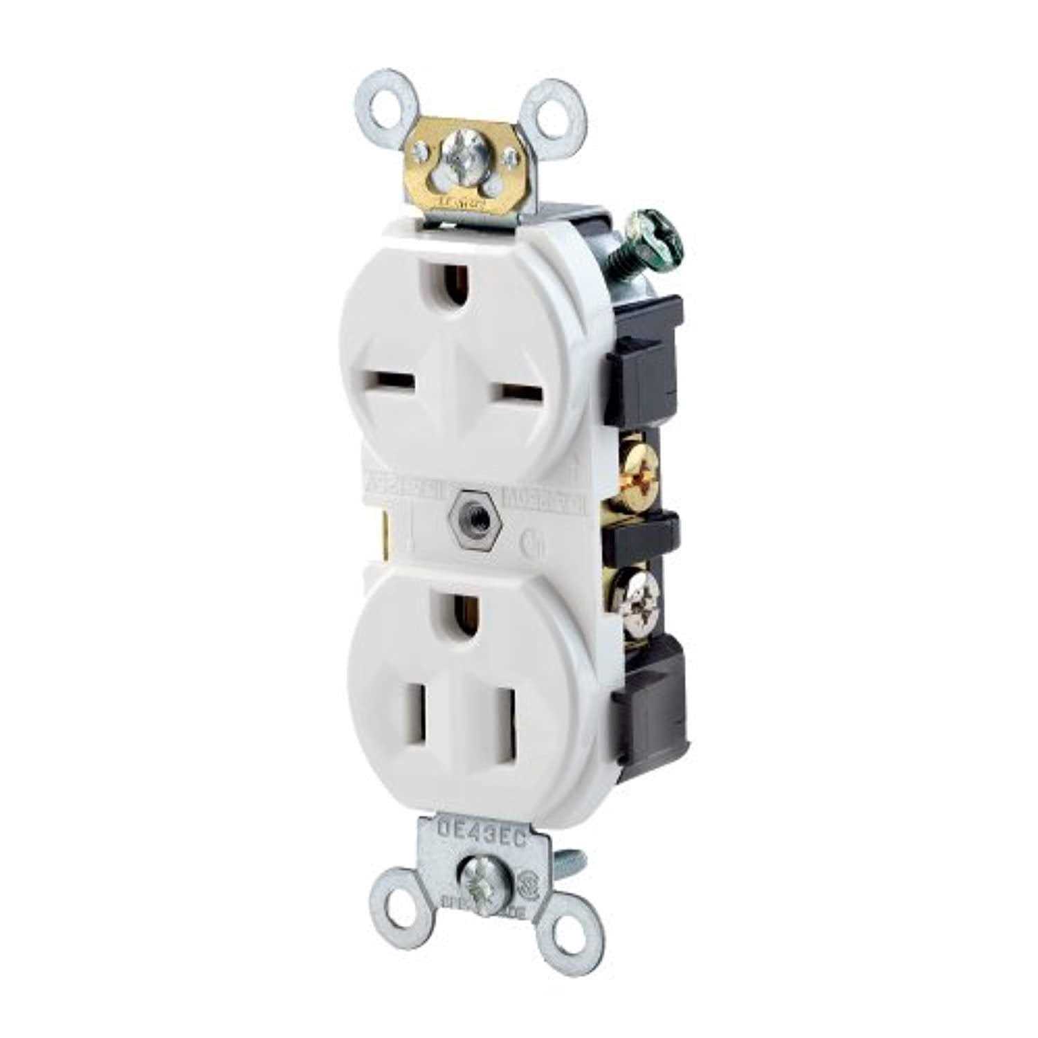Leviton 5-20r_6-20r Duplex Receptacle Commercial – Ivory 5842-I - Zenithce