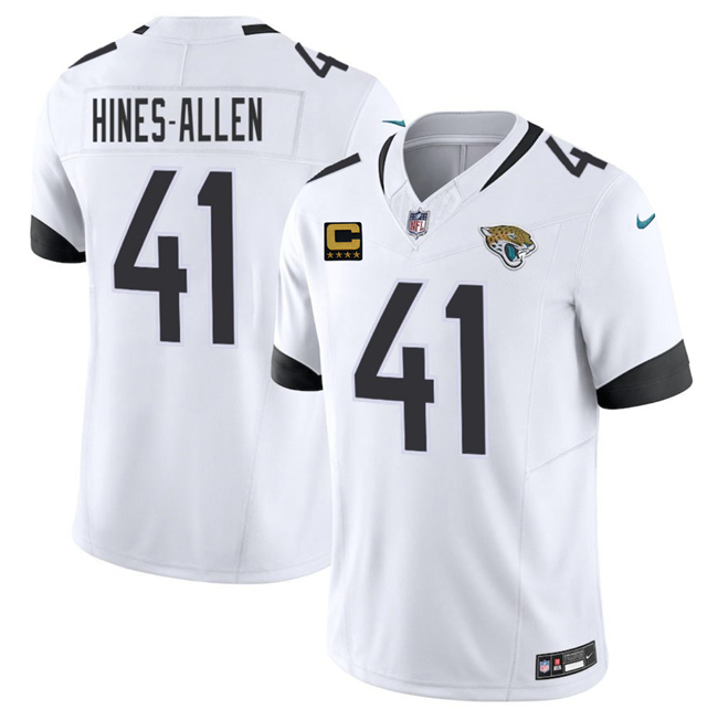 Jacksonville Jaguars #41 Josh Hines-Allen White 2025 F.U.S.E. With 4-Star C Patch Vapor Limited Stitched Jersey - Zenithce