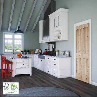 EightDoors 80-in Gray 2-panel Square Solid Core Prefinished Pine Wood Bifold Door Hardware Included - Zenithce