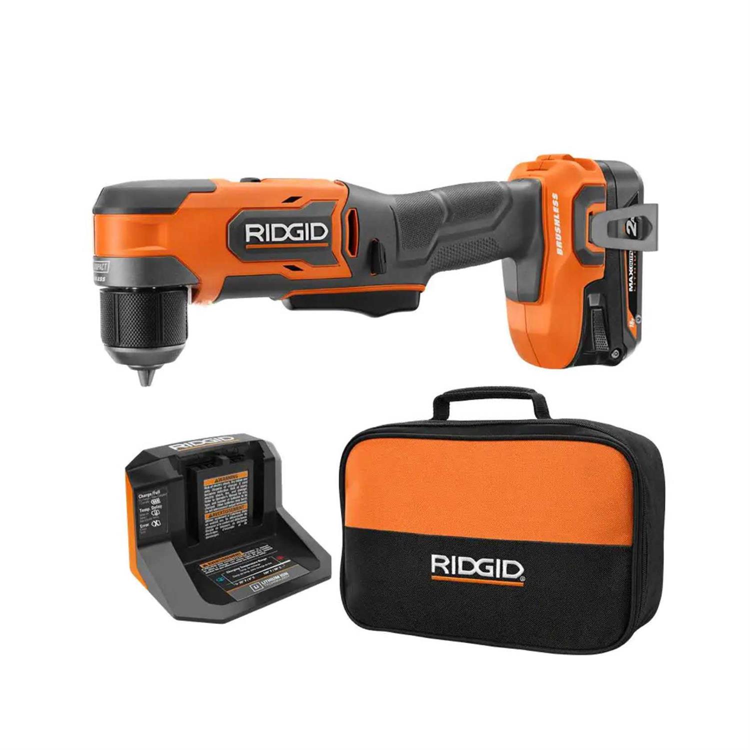 RIDGID 18V SubCompact Brushless Cordless 3/8 in. Right Angle Drill - Zenithce