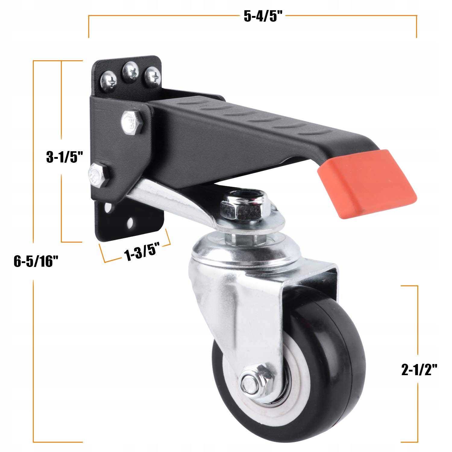 SPACEKEEPER Workbench Casters Kit 400KG 3 Inch Heavy Duty Retractable Caster Designed for Workbenches Machinery & Tables - Zenithce