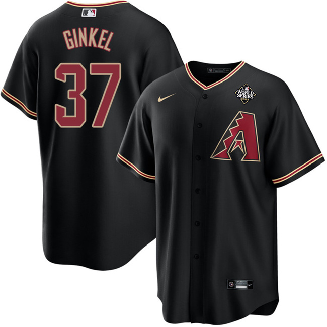 Arizona Diamondbacks #37 Kevin Ginkel Black 2023 World Series Cool Base Stitched Jersey - Zenithce