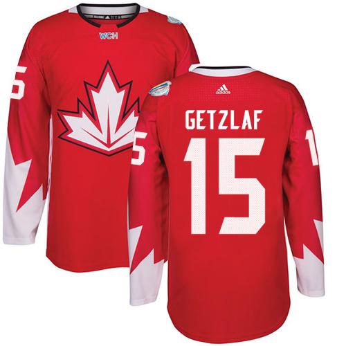 Team CA. #15 Ryan Getzlaf Red 2016 World Cup Stitched Jersey - Zenithce