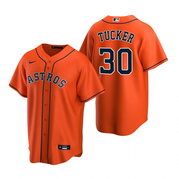 Houston Astros #30 Kyle Tucker Orange Cool Base Stitched Jersey - Zenithce