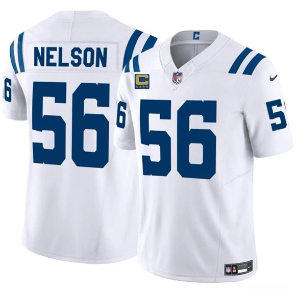 Indianapolis Colts #56 Quenton Nelson White 2025 F.U.S.E. With 4-Star C Patch Vapor Limited Stitched Jersey - Zenithce