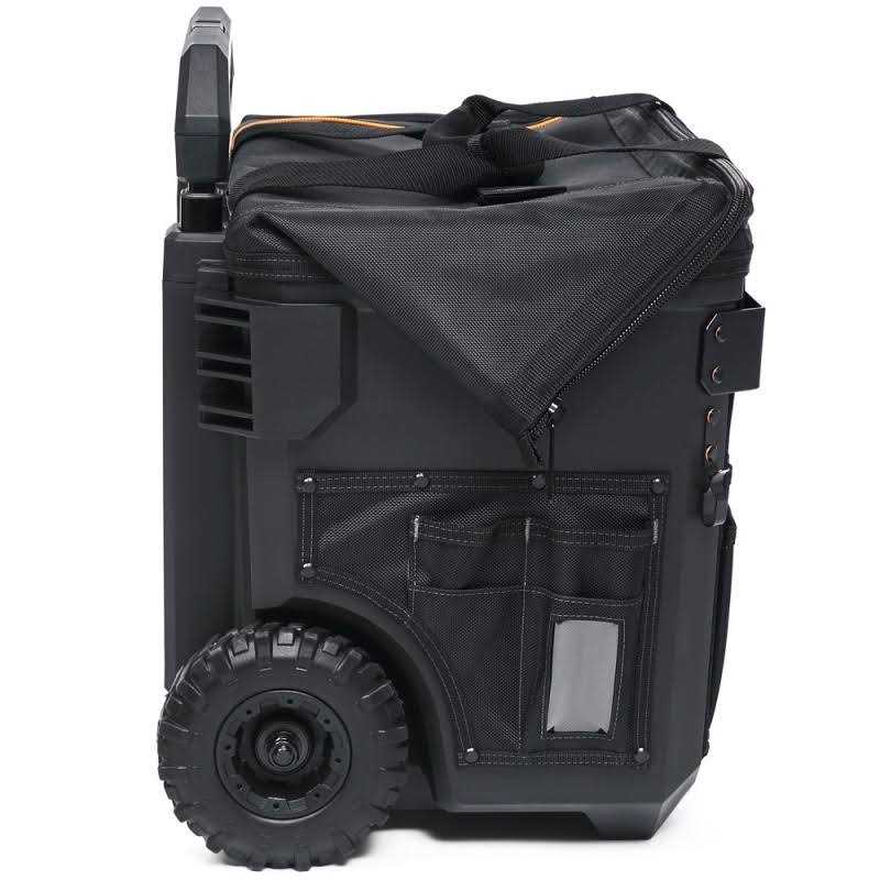 Toughbuilt XL Rolling Massive Mouth 18 Tool Bag in Black - Zenithce