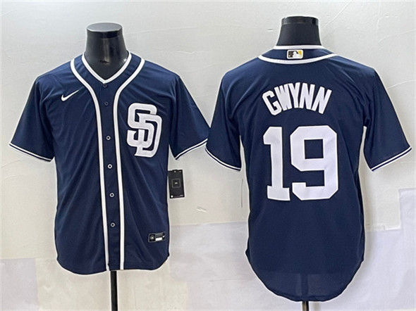 San Diego Padres #19 Tony Gwynn Navy Cool Base Stitched Jersey - Zenithce
