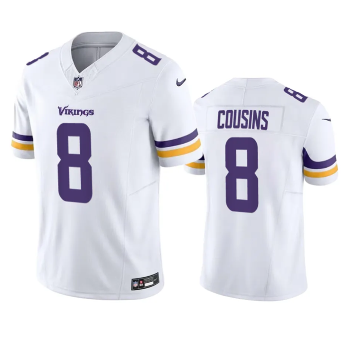 Minnesota Vikings #8 Kirk Cousins White 2023 F.U.S.E. Vapor Untouchable Stitched Jersey - Zenithce