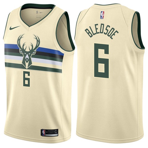 Bucks #6 Eric Bledsoe Cream Swingman City Edition Jersey - Zenithce