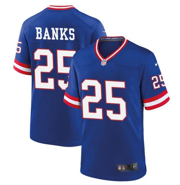 New York Giants #25 Deonte Banks Royal Classic Stitched Game Jersey - Zenithce