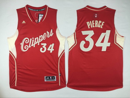 Los Angeles Clippers #34 Paul Pierce Revolution 30 Swingman 2015 Christmas Day Red Jersey - Zenithce