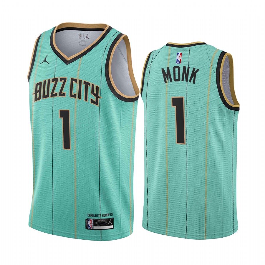 Hornets #1 Malik Monk Mint Green Swingman 2020-21 City Edition Jersey - Zenithce