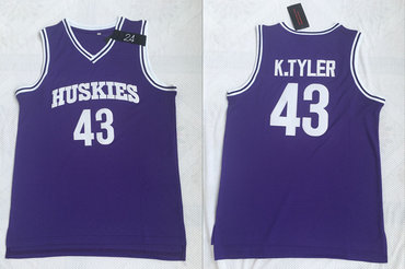 Huskies The 6th Marlon Wayans 43 Kenny Tyler Purple Stitched Movie Jersey - Zenithce
