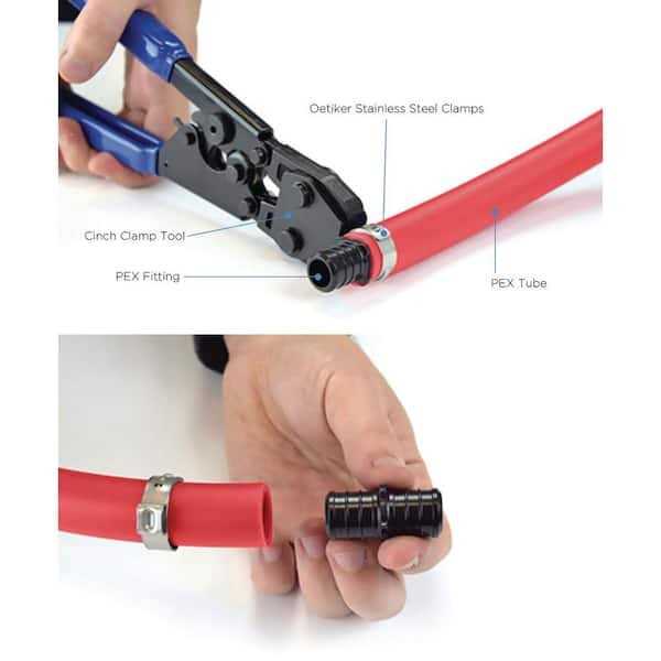 The Plumber’s Choice 1/2 in. Stainless Steel Oetiker PEX Cinch Clamps Kit - Zenithce