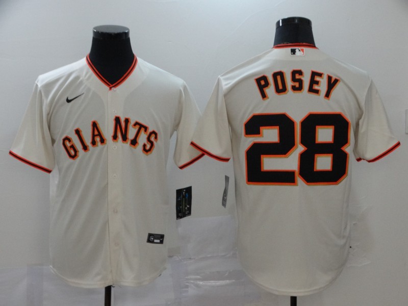 San Francisco Giants #28 Buster PoseyWhite Cool Base Stitched Jersey - Zenithce