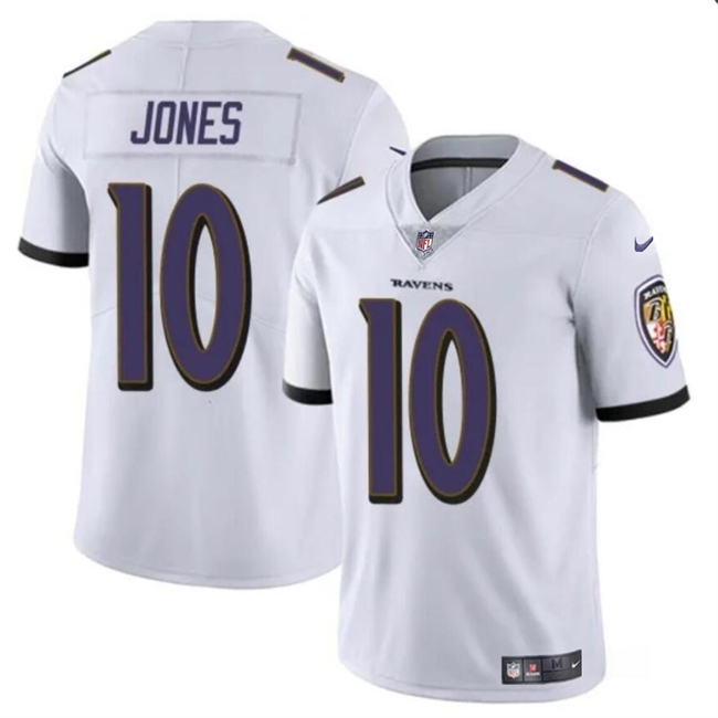Baltimore Ravens #10 Emory Jones White Vapor Limited Jersey - Zenithce