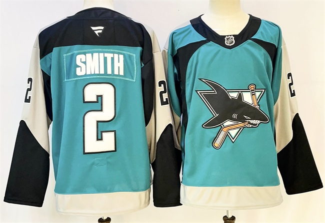San Jose Sharks #2 Will Smith Teal 2025 Alternate Stitched Jersey - Zenithce