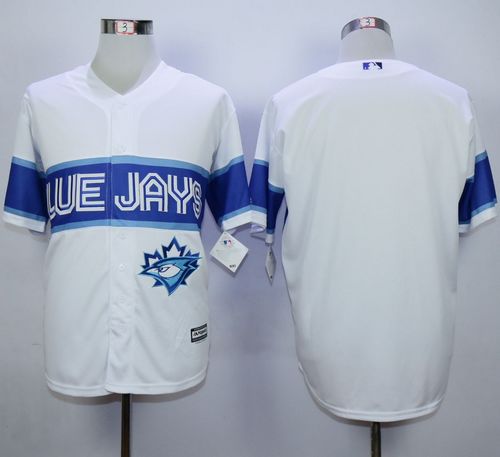 Blue Jays Blank White Exclusive New Cool Base Stitched Jersey - Zenithce