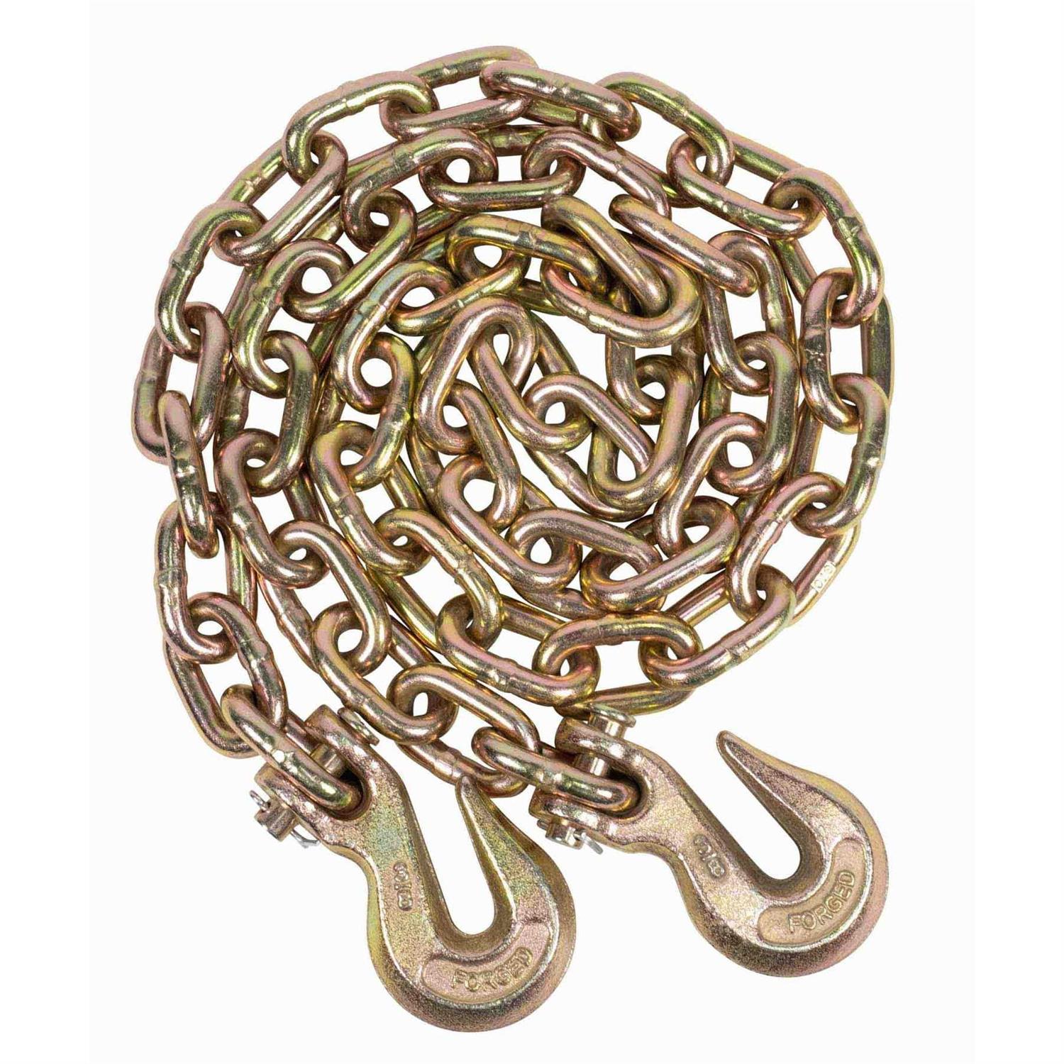 Mytee Products 5/16 inch x 6′ Long Shank J Hook Tow Chain w. RTJ Cluster & Grab Hook - Zenithce
