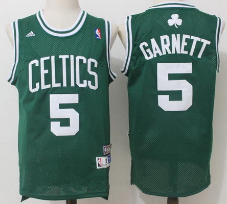 Boston Celtics #5 Kevin Garnett Green Hardwood Classics Soul Swingman Stitched Throwback Jersey - Zenithce