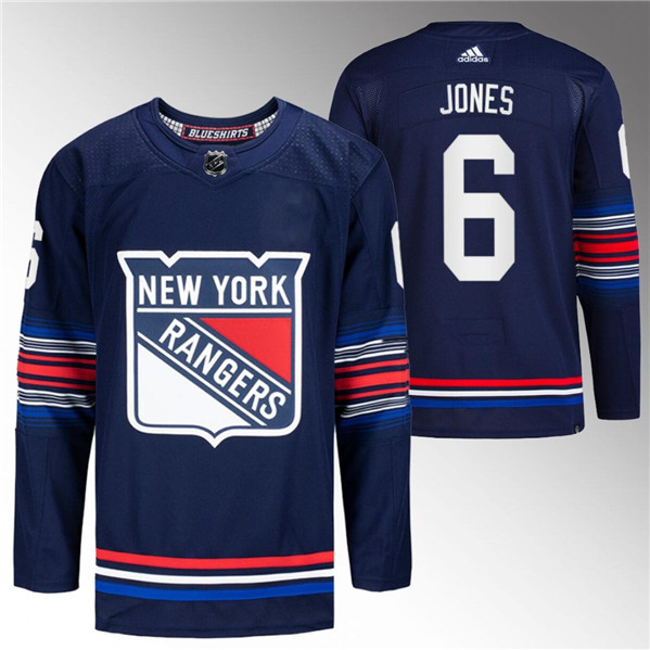 New York Rangers #6 Zac Jones Navy Stitched Jersey - Zenithce