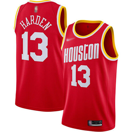 Rockets #13 James Harden Red Swingman Hardwood Classics Jersey - Zenithce