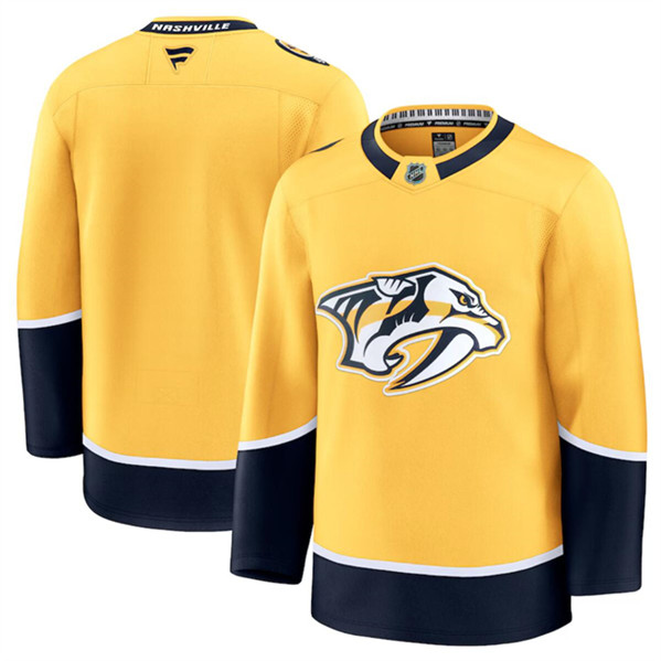 Nashville Predators Blank Gold 2024-25 Home Stitched Jersey - Zenithce