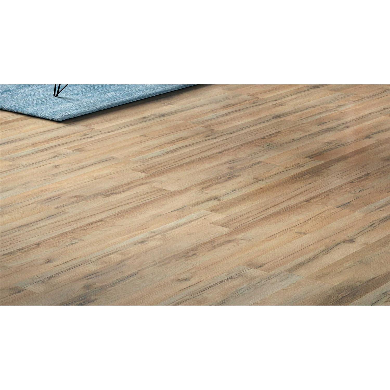Style Selections 6 x 24 Woods Natural Glazed Porcelain Wood Look Floor Tile 17WO09 - Zenithce