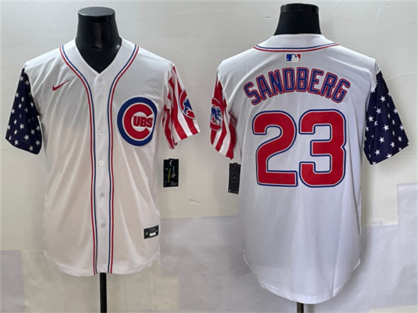 Chicago Cubs #23 Ryne Sandberg White 2025 Independence Day Vapor Premier Limited Stitched Jersey - Zenithce