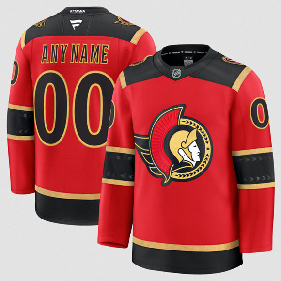 Ottawa Senators Custom Red Alternate Stitched Jersey - Zenithce