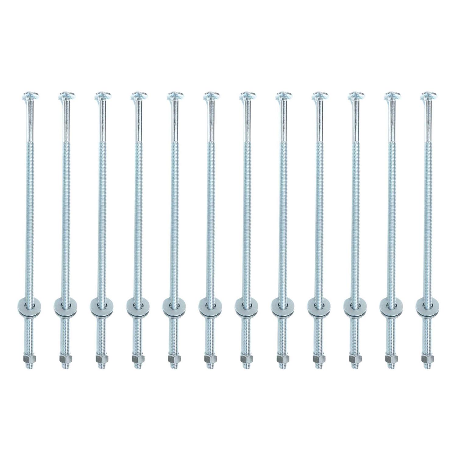 Onestock 3/8-inch x Threaded Carriage Bolts with Nuts and Washers - Zenithce