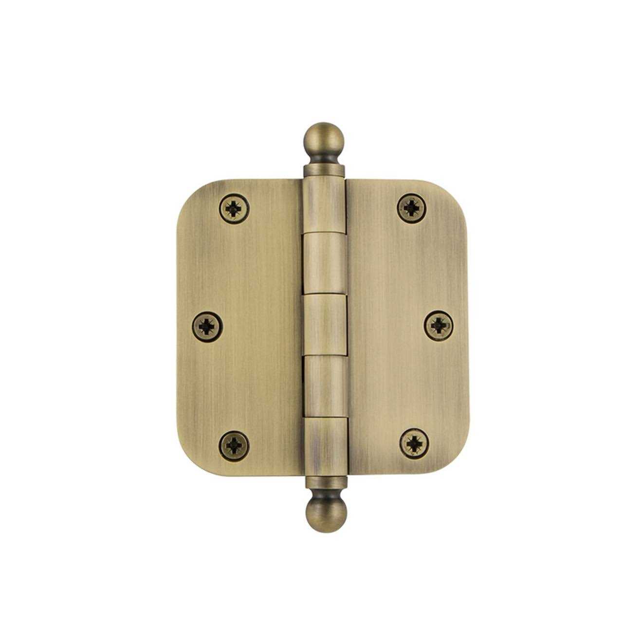 Nostalgic Warehouse 3.5 Ball Tip Residential Hinge 5/8 Radius Corners - Zenithce