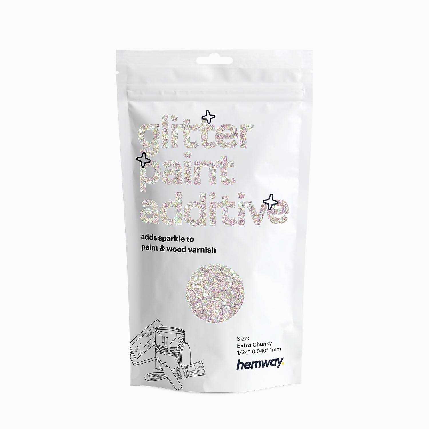 Hemway Glitter Paint Additive Crystals for Acrylic Emulsion Paint - Zenithce