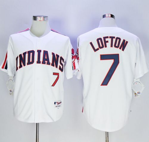 Indians #7 Kenny Lofton White 1978 Turn Back The Clock Stitched Jersey - Zenithce