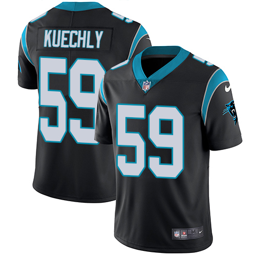 Carolina Panthers #59 Luke Kuechly Black Vapor Untouchable Limited Stitched Jersey - Zenithce