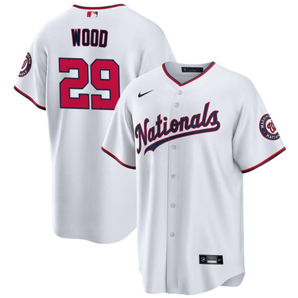 Washington Nationals #29 James Wood White 2024 Home Limited Stitched Jersey - Zenithce
