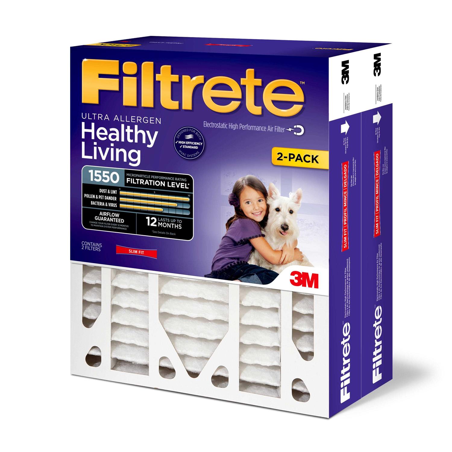 Filtrete AC Furnace Air Filter MPR 1550 DP - Zenithce