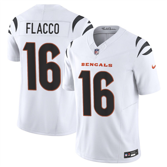 Cincinnati Bengals #16 Joe Flacco White 2025 F.U.S.E. Vapor Untouchable Limited Stitched Jersey - Zenithce