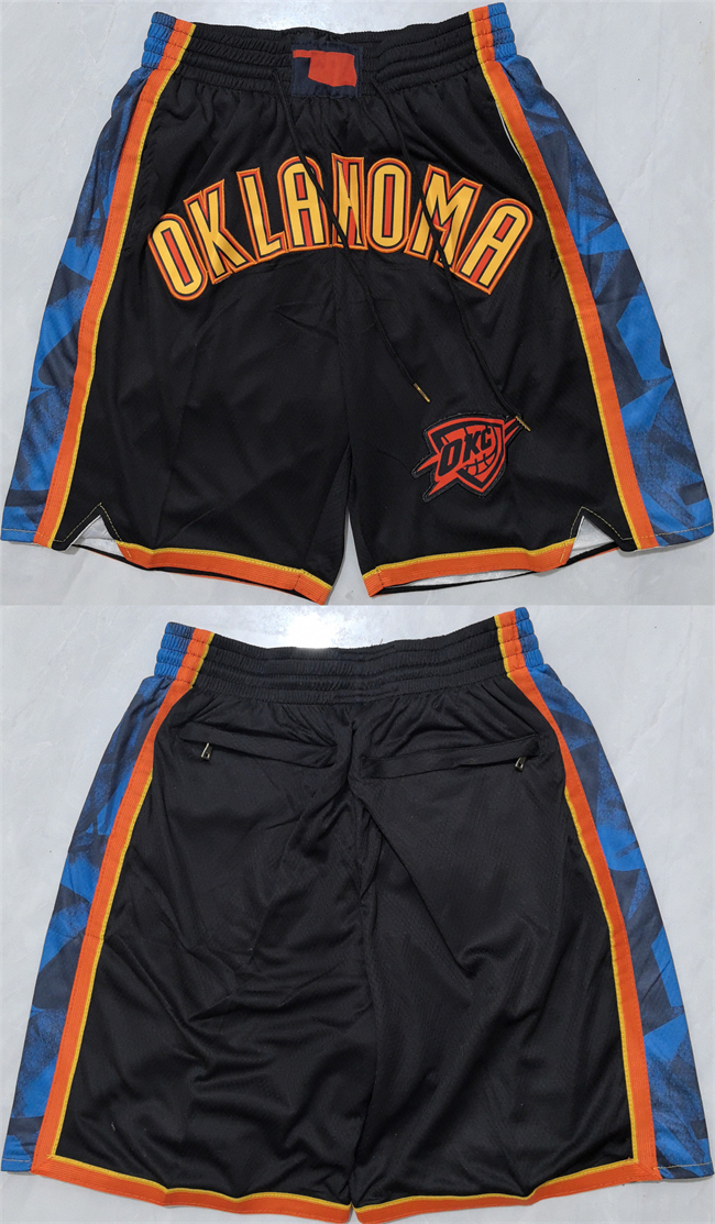 Oklahoma City Thunder Black Shorts (Run Small) - Zenithce