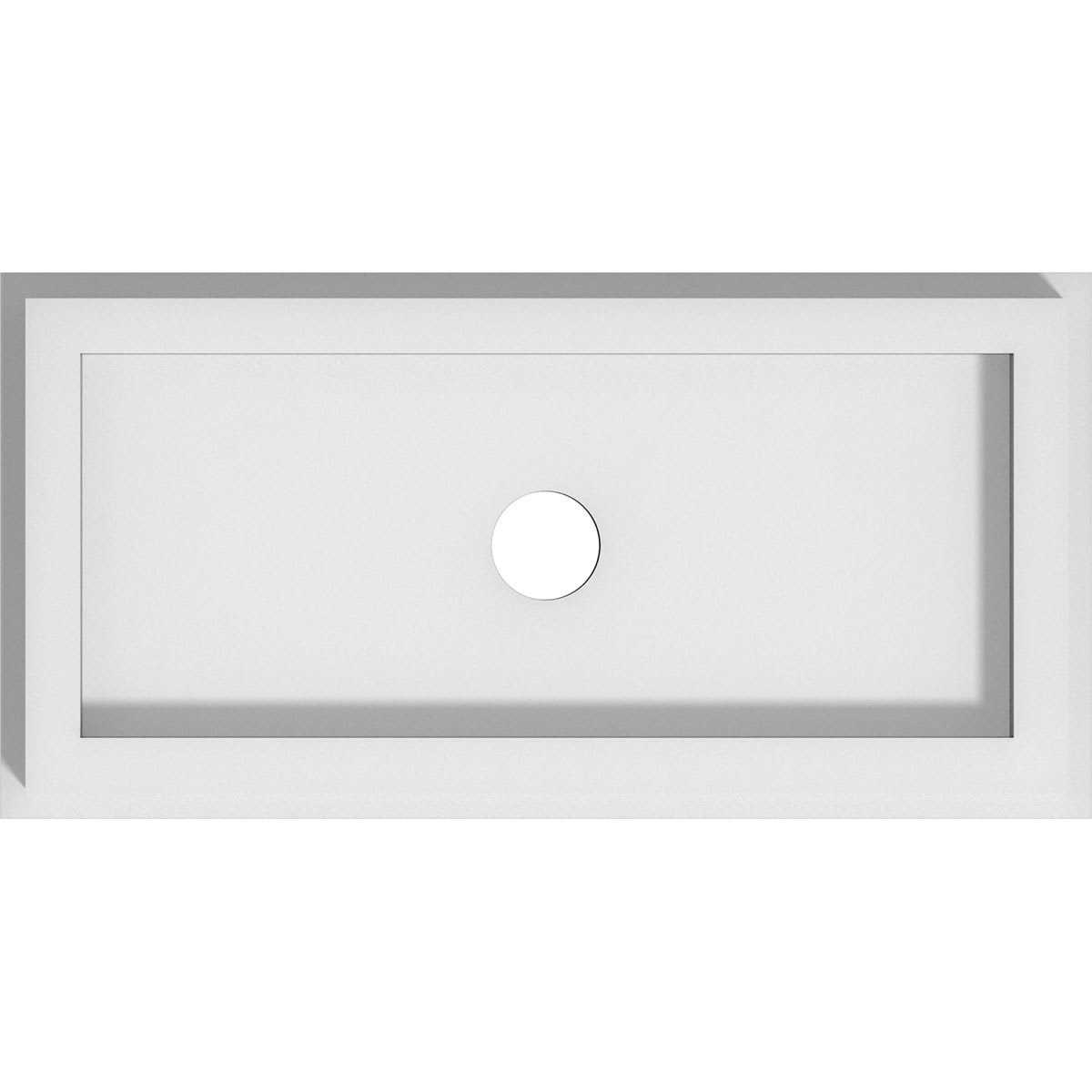 Ekena Millwork Rectangle Architectural Grade PVC Contemporary Ceiling Medallion - Zenithce