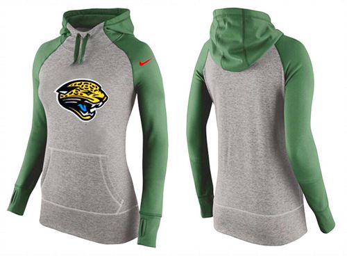 Women's Nike Jacksonville Jaguars Performance Hoodie Grey   Green - Zenithce