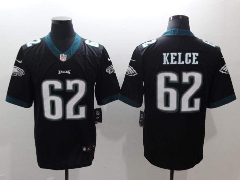 Philadelphia Eagles #62 Jason Kelce Black Vapor Untouchable Limited Stitched Jersey - Zenithce
