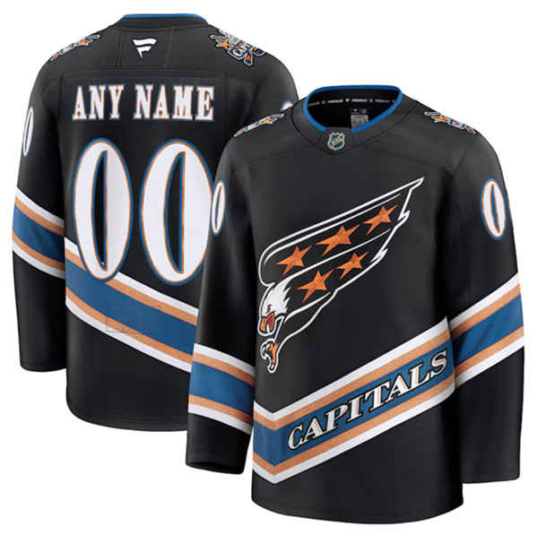 Washington Capitals Custom Black 2024-25 Alternate Stitched Jersey - Zenithce