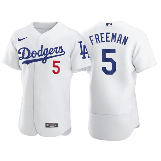 Los Angeles Dodgers #5 Freddie Freeman White Flex Base Stitched Jersey - Zenithce